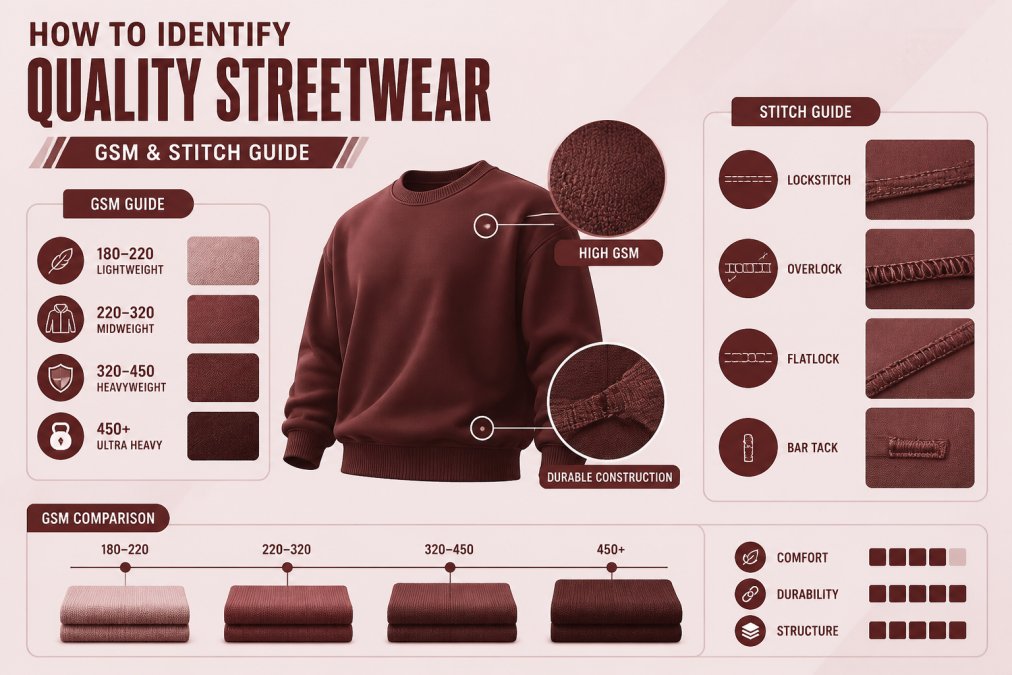 How to Identify Quality Streetwear: GSM & Stitch Guide