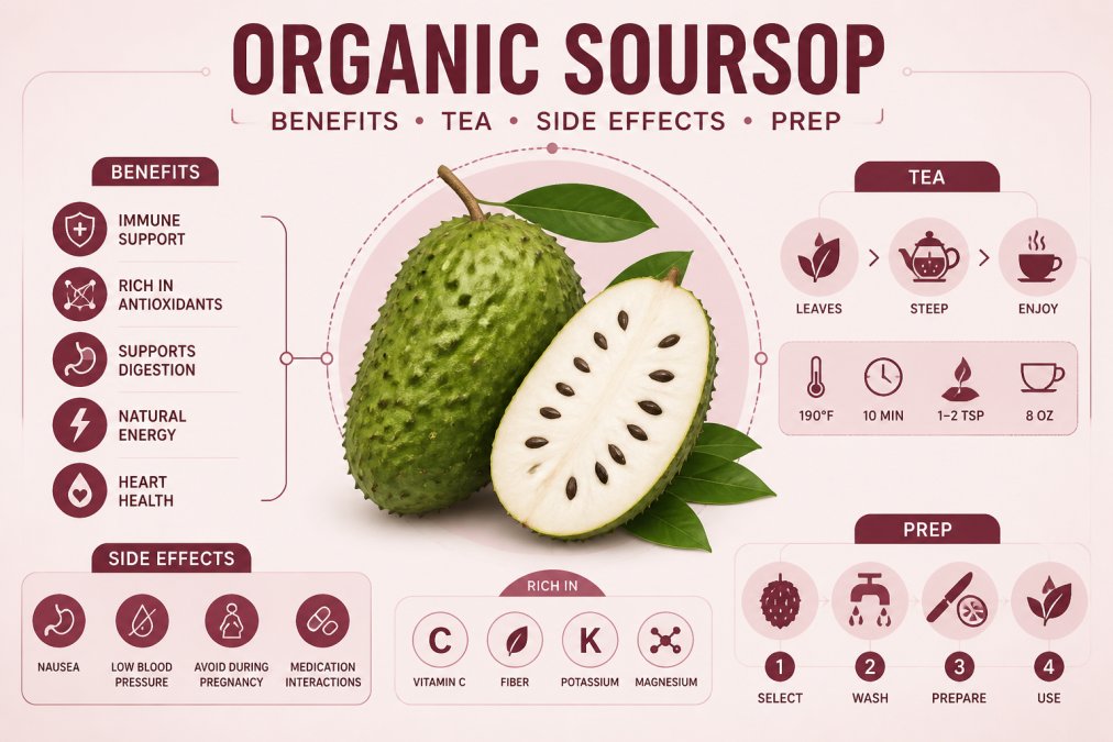 Organic Soursop: Benefits, Tea, Side Effects & Prep