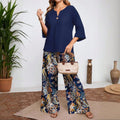 Floral Print Shirt and Pants Set