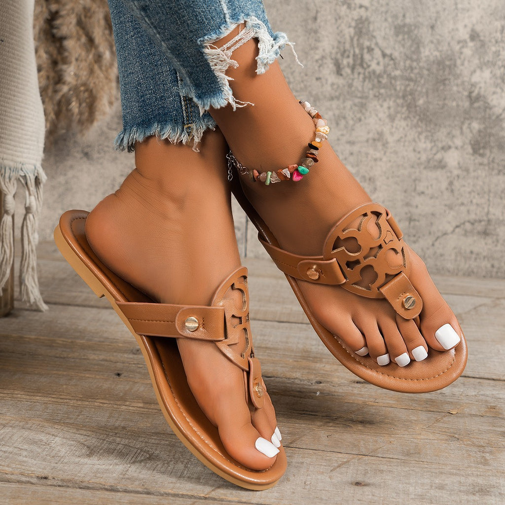 Fashion Herringbone Flat Sandals for Women