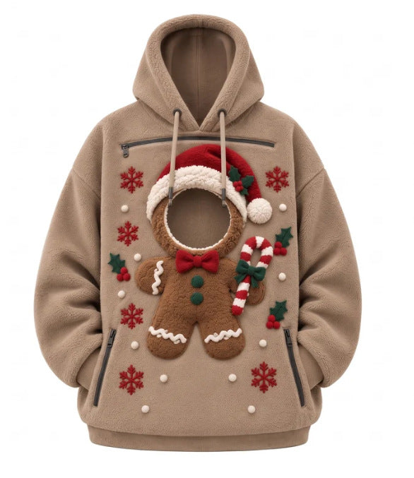 Christmas Themed Hooded Sweatshirt