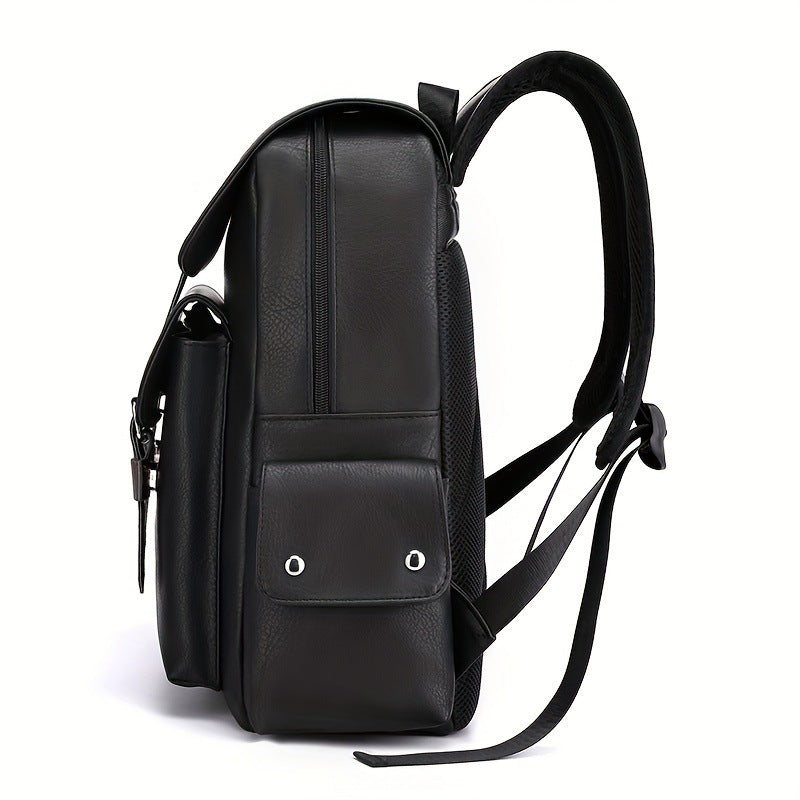 Retro travel large-capacity soft leather backpack