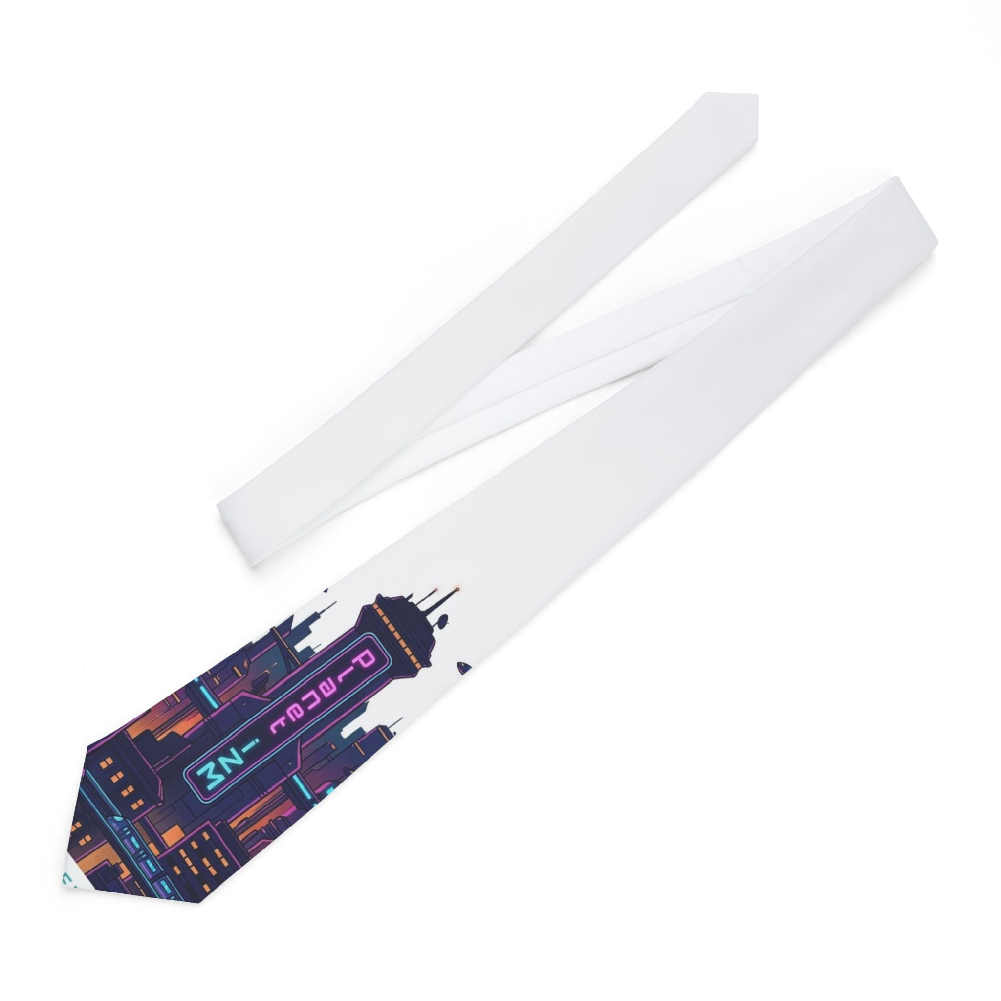 Necktie — Neon Cybercity Skyline Tie (Planet ZN)