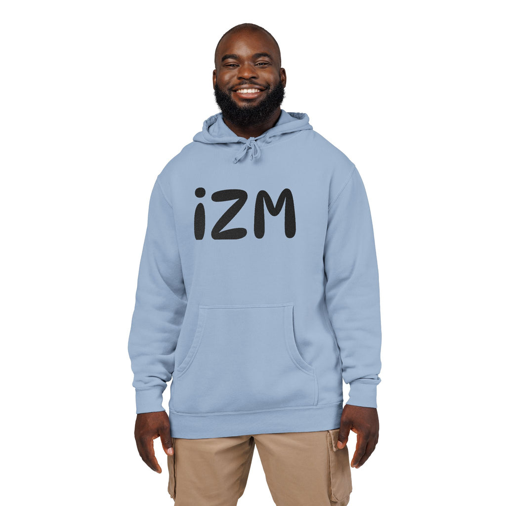 IZM Logo Hoodie — Pigment-Dyed Green Pullover