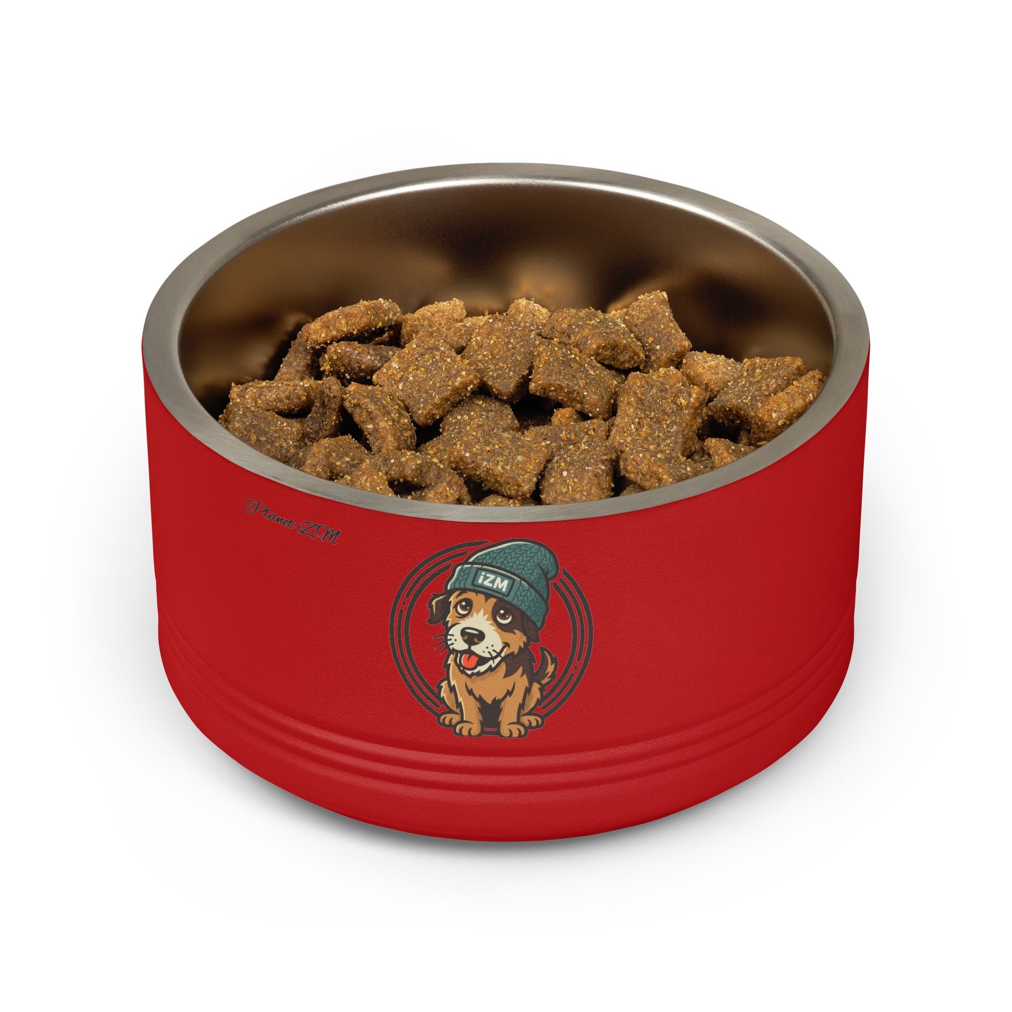 Cute Dog Beanie Pet Bowl — 18oz Stainless Steel Dog Food & Water Bowl