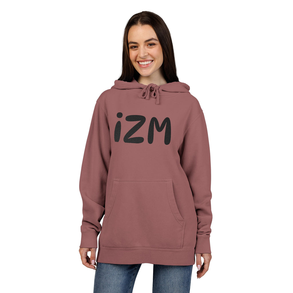 IZM Logo Hoodie — Pigment-Dyed Green Pullover