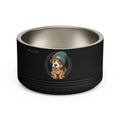 Cute Dog Beanie Pet Bowl — 18oz Stainless Steel Dog Food & Water Bowl