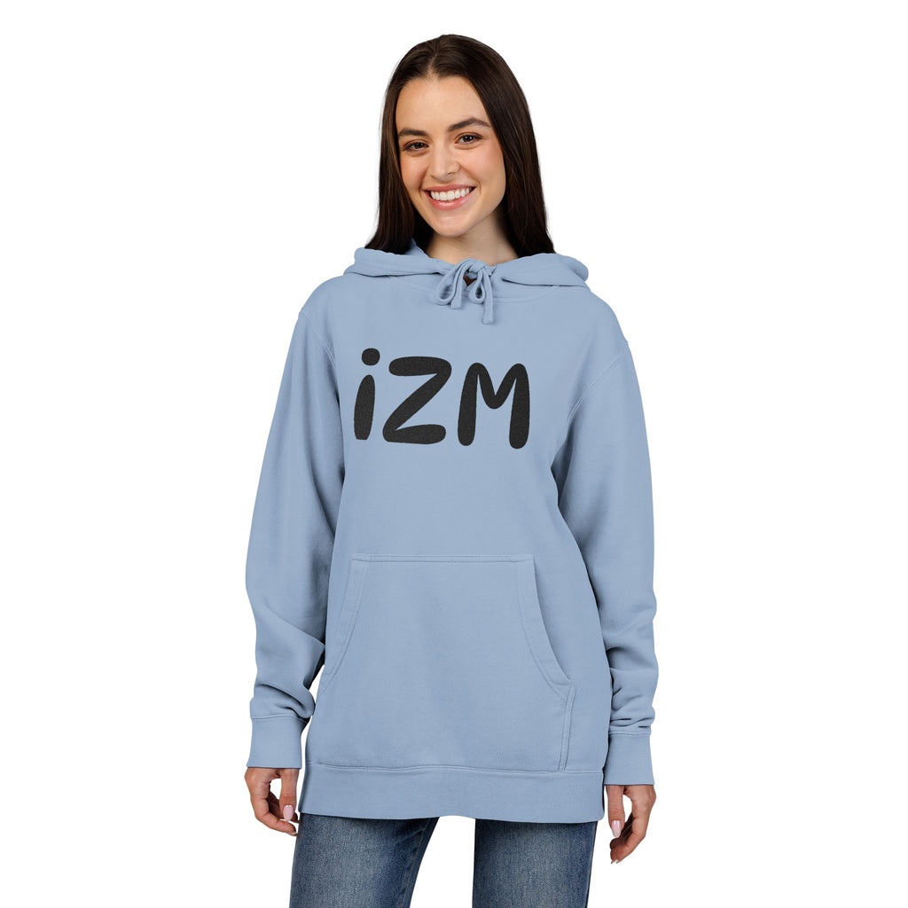 IZM Logo Hoodie — Pigment-Dyed Green Pullover