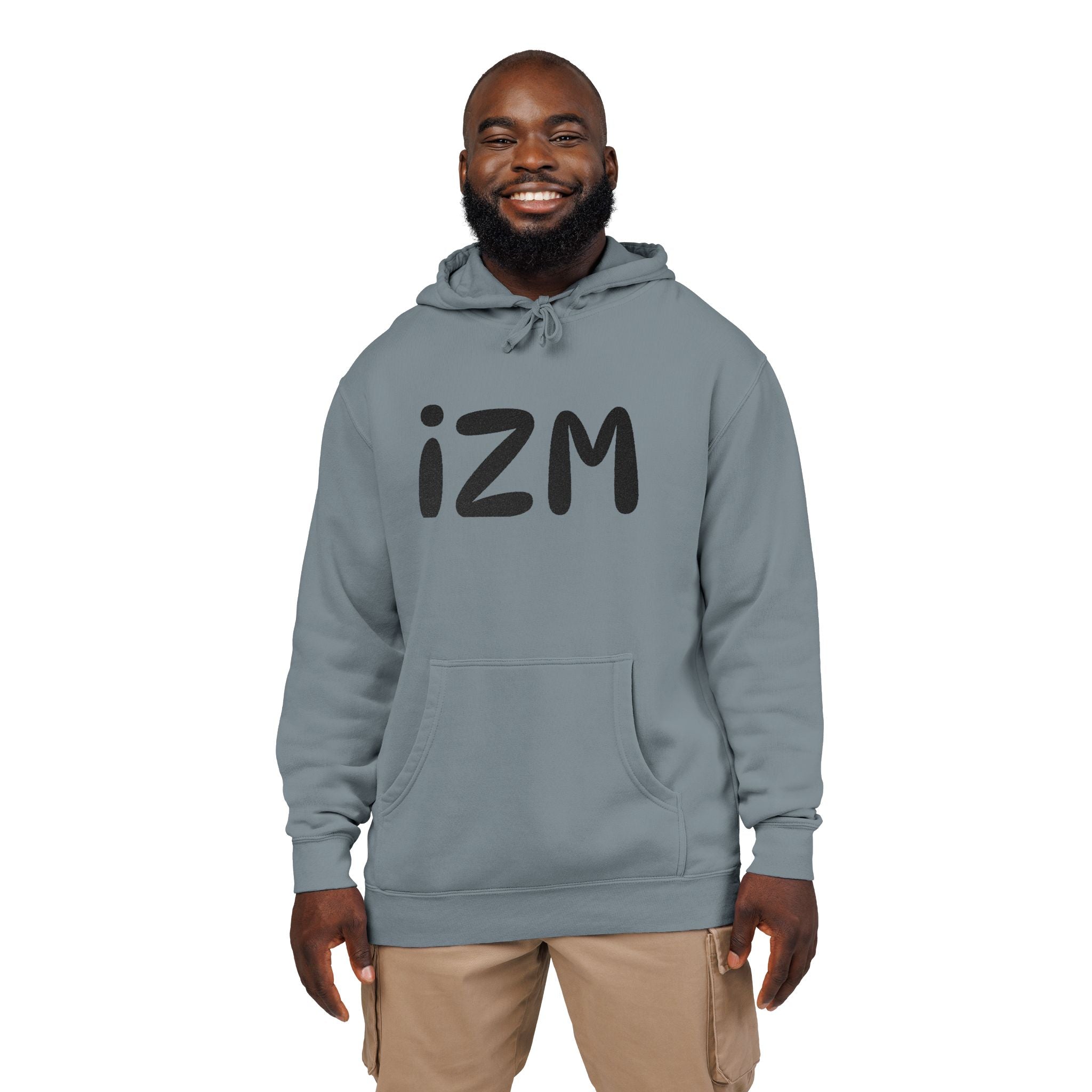 IZM Logo Hoodie — Pigment-Dyed Green Pullover