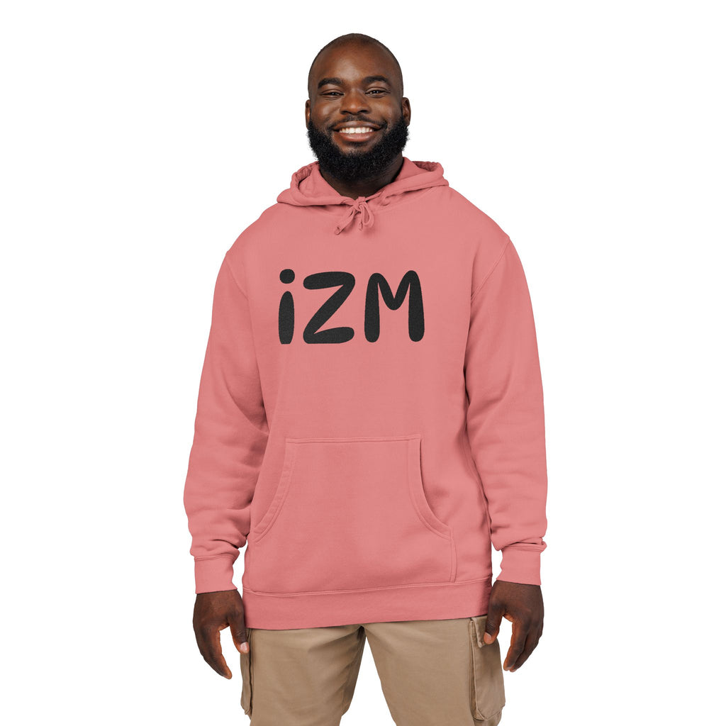 IZM Logo Hoodie — Pigment-Dyed Green Pullover