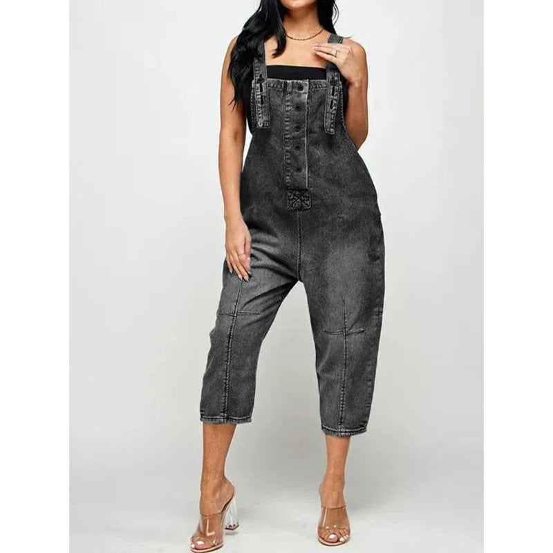 Women's Suspender Denim Overalls