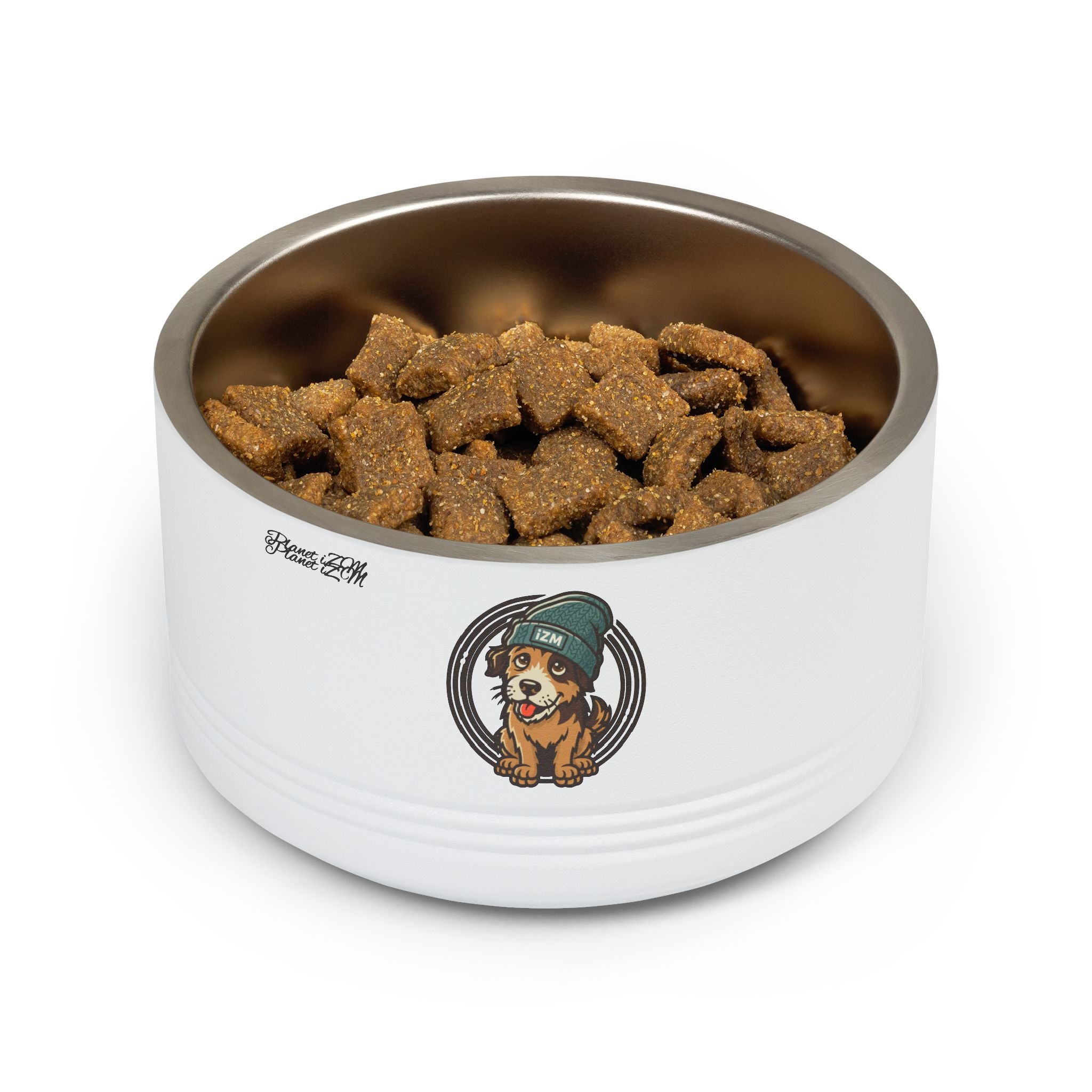 Cute Dog Beanie Pet Bowl — 18oz Stainless Steel Dog Food & Water Bowl
