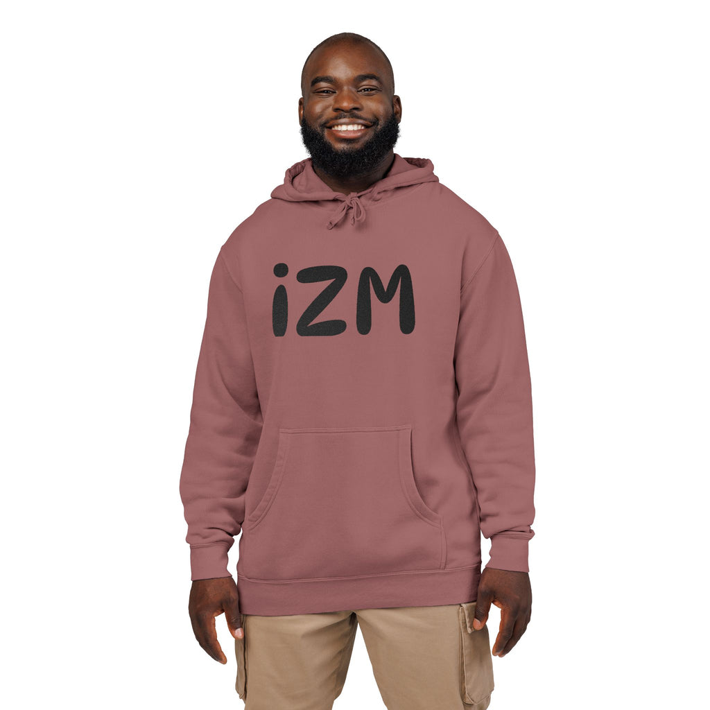 IZM Logo Hoodie — Pigment-Dyed Green Pullover