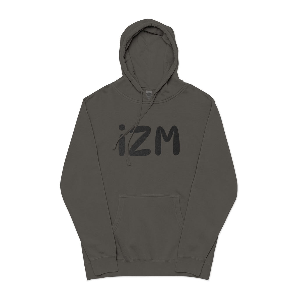 IZM Logo Hoodie — Pigment-Dyed Green Pullover