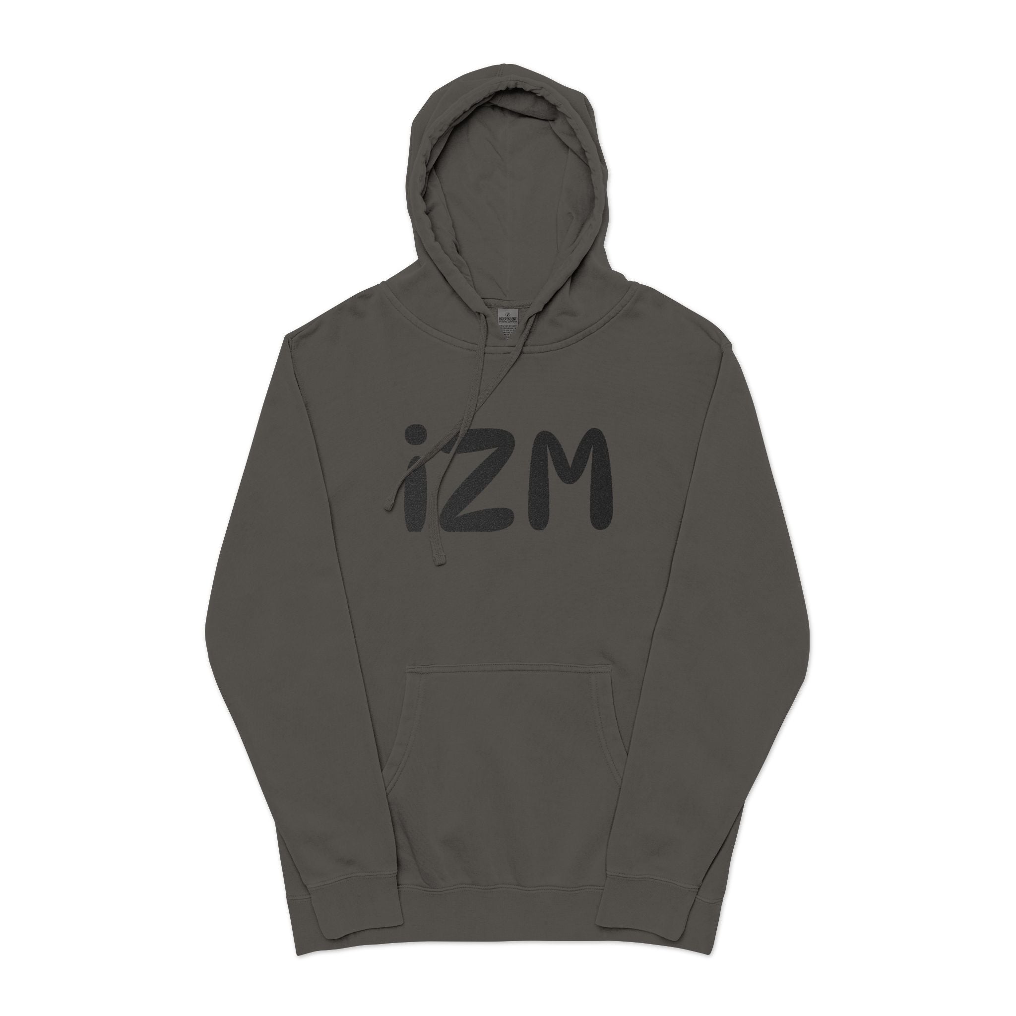 IZM Logo Hoodie — Pigment-Dyed Green Pullover
