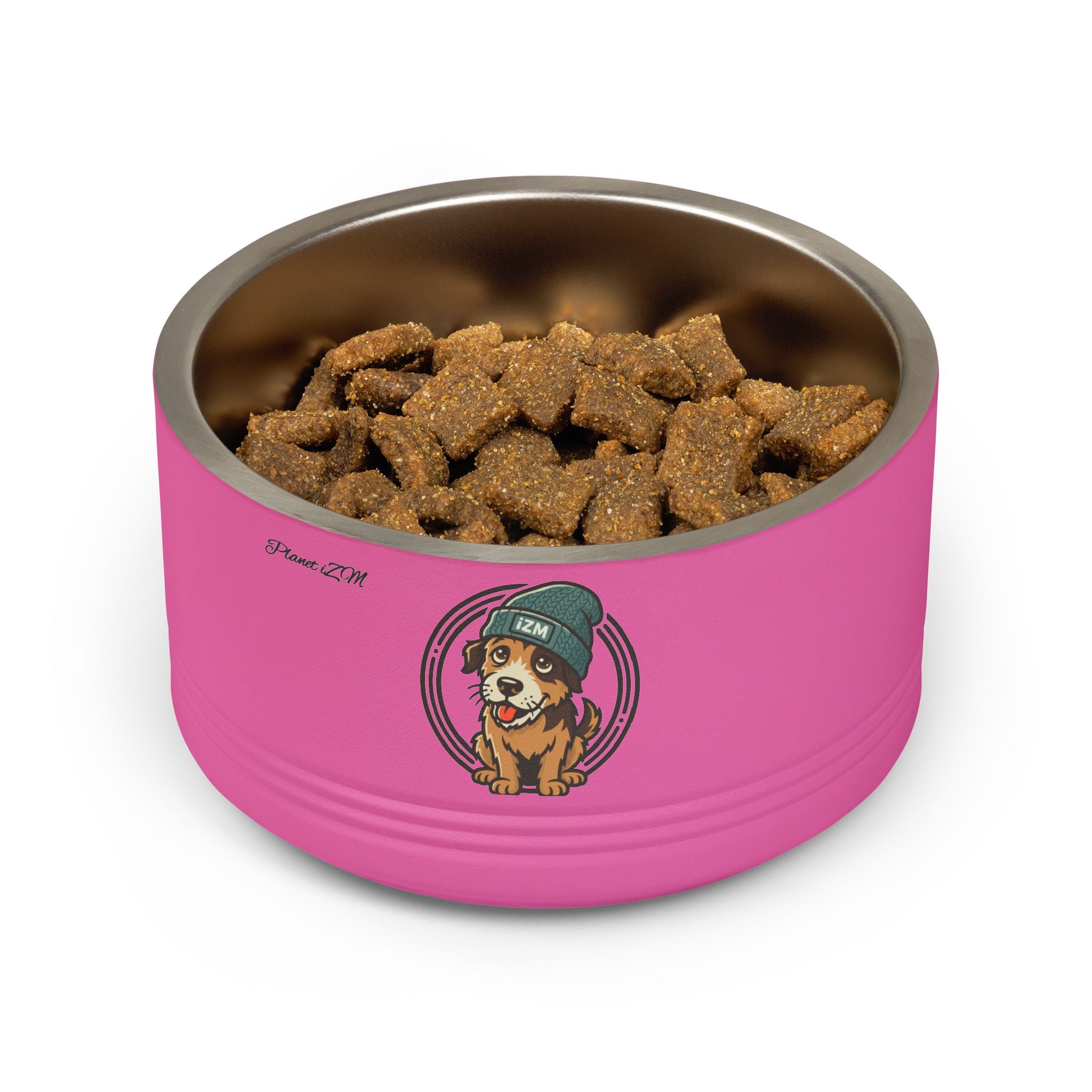 Cute Dog Beanie Pet Bowl — 18oz Stainless Steel Dog Food & Water Bowl