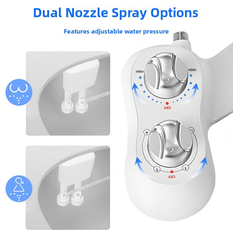 Manual Bidet Washer with Dual Nozzles