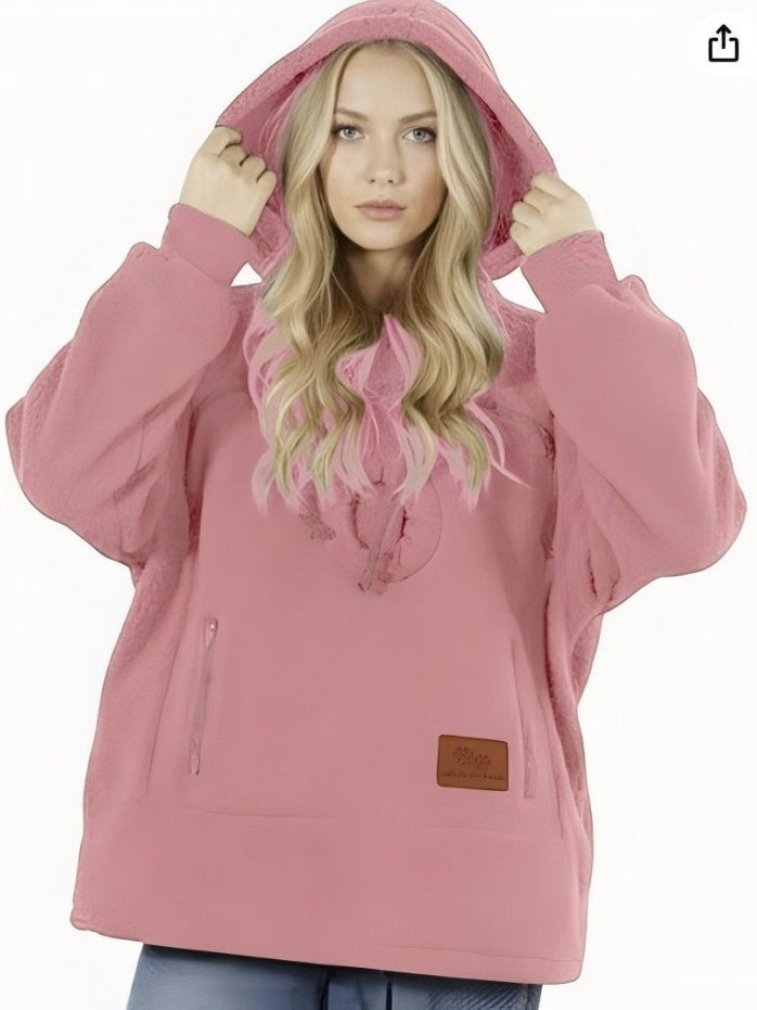 Unisex Fleece Lined Hoodie Casual Pullover Sweatshirt