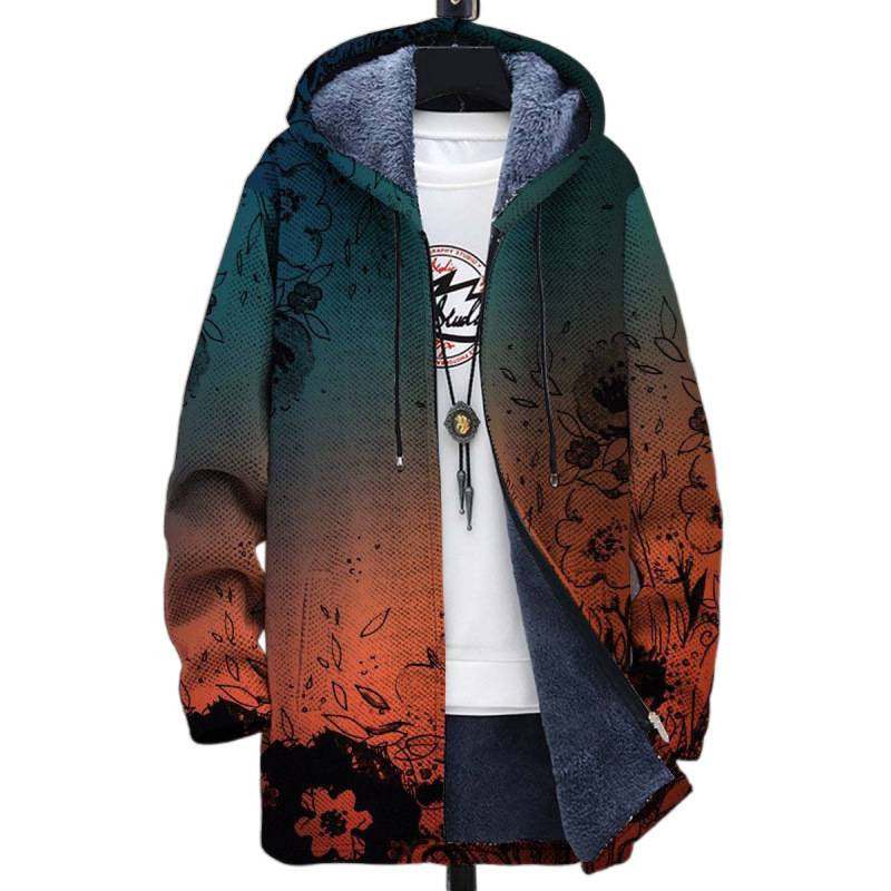 Mens Reversible Fleece Lined Hooded Jacket