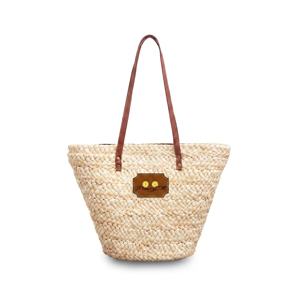 Woven Straw Tote Bag