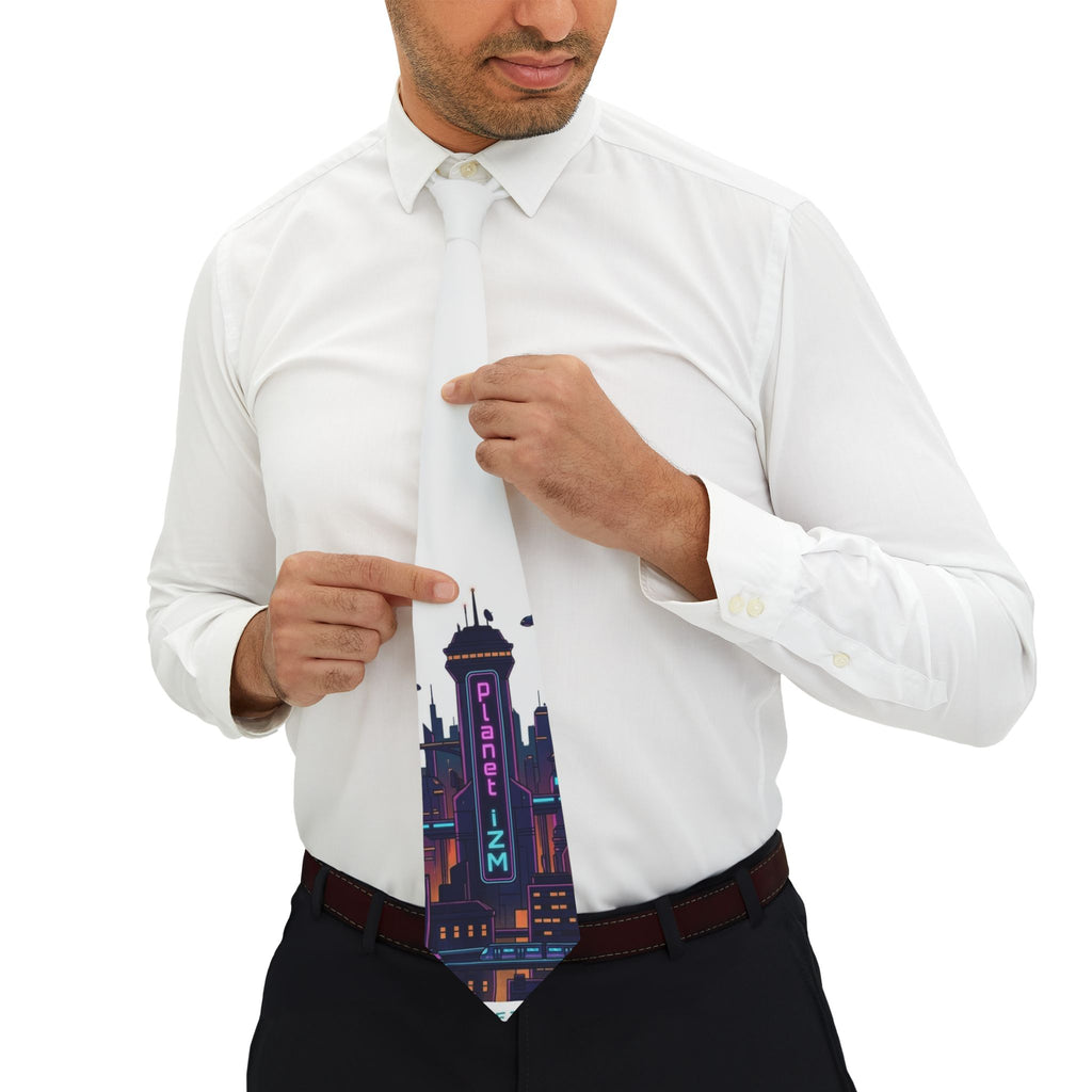 Necktie — Neon Cybercity Skyline Tie (Planet ZN)