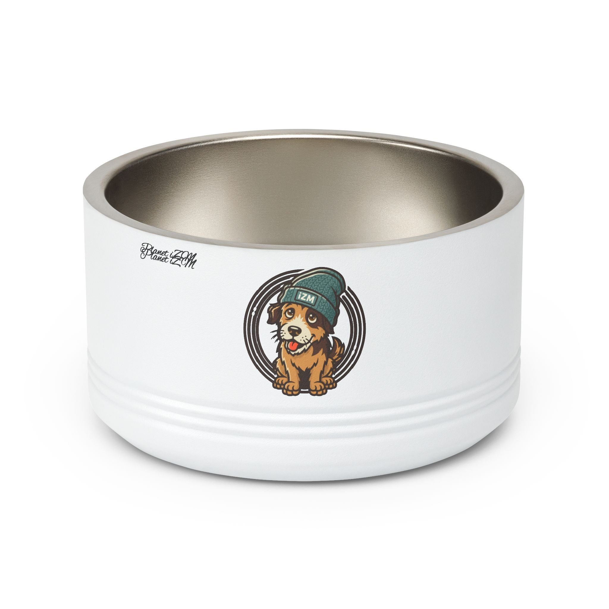 Cute Dog Beanie Pet Bowl — 18oz Stainless Steel Dog Food & Water Bowl