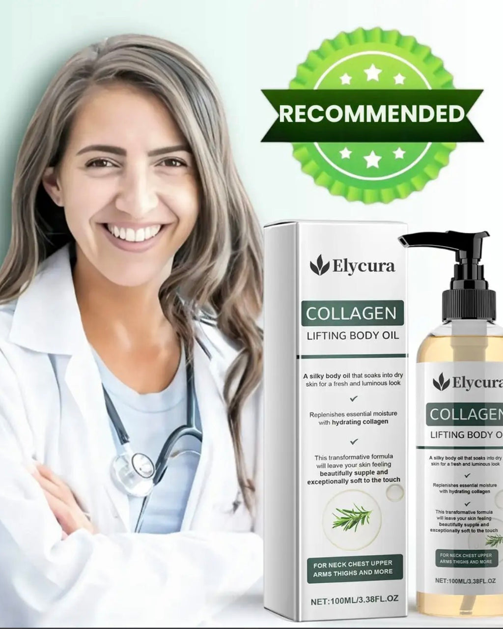 Elycura Collagen Lifting Body Oil (100ml)