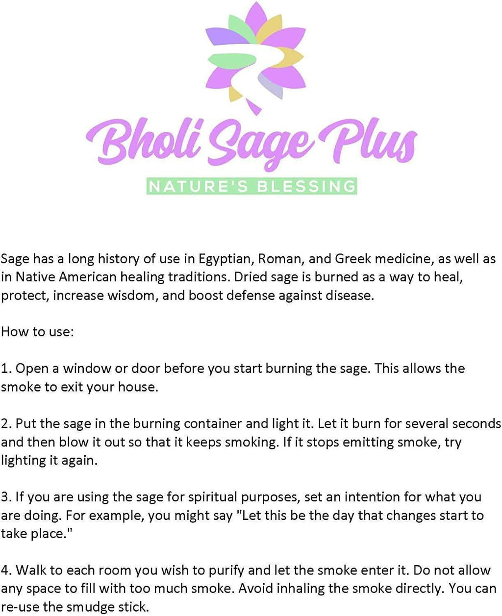 Bholi Sage Plus Sage Smudge Kit for Cleansing Negative Energy and Cleansing House Sinuata Dragon Blood Cinnamon and Triple Flower sage Smudge Sticks with White Sage California sage Sticks Pack of 4