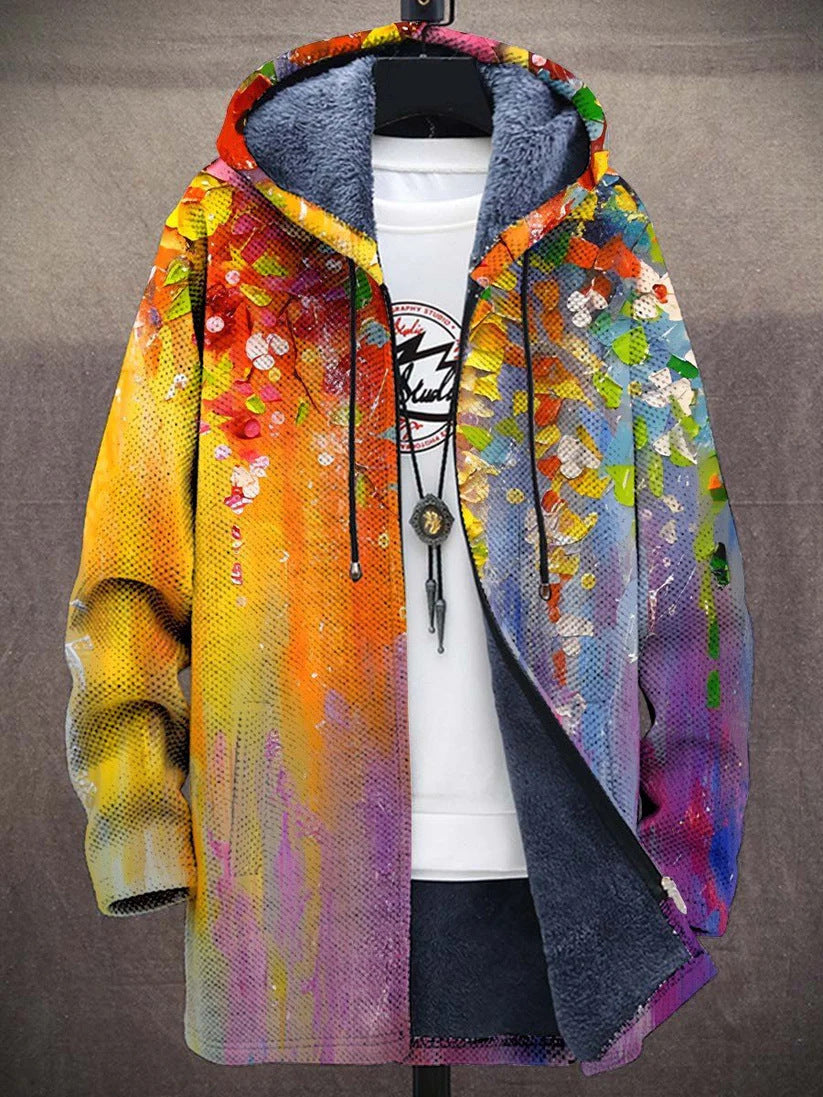 Mens Reversible Fleece Lined Hooded Jacket