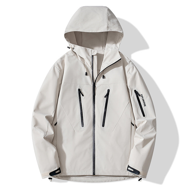 Color-Blocked Hard-Shell Outdoor Jackets