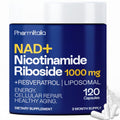 NAD Capsules Resveratrol Liposomal Nicotinamide Riboside Quercetin Vitamin B3 NAD Supplement for Women and Men Anti Aging Boost Focus and Energy Cell Regeneration Supplement 120 Capsules