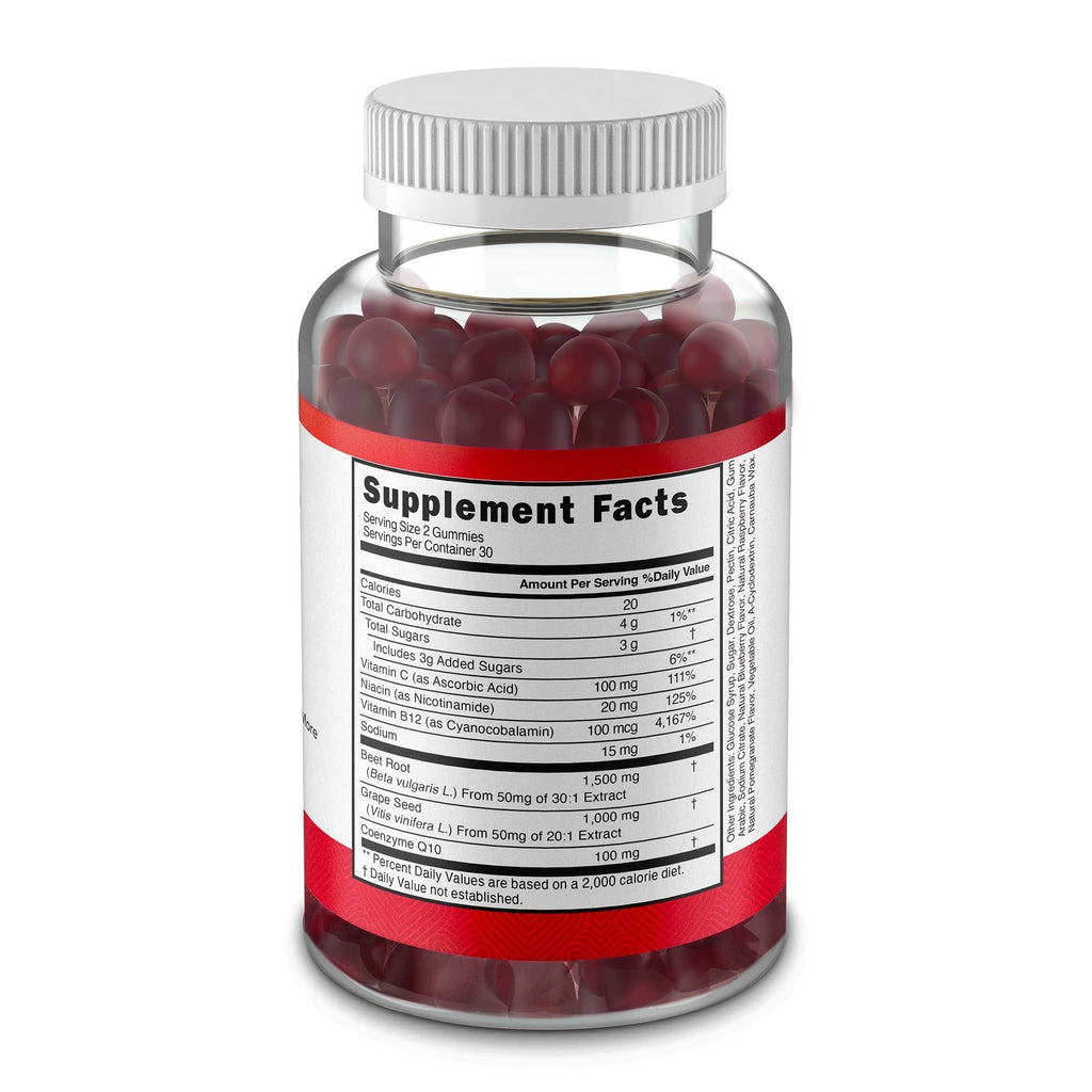 Extreme Beetroot Formula COQ10 100mg with Grape Seed Extract for Circulation
