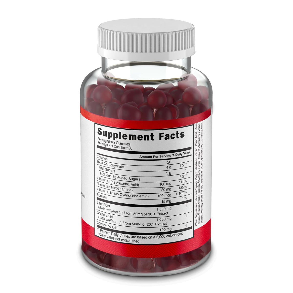 Extreme Beetroot Formula COQ10 100mg with Grape Seed Extract for Circulation