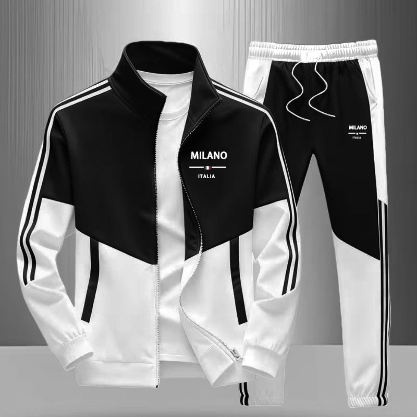 Mens Zip-Up Jacket and Pants Set
