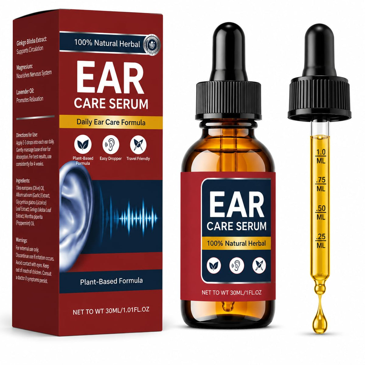 100% Natural Herbal Ear Care Serum (30ml)