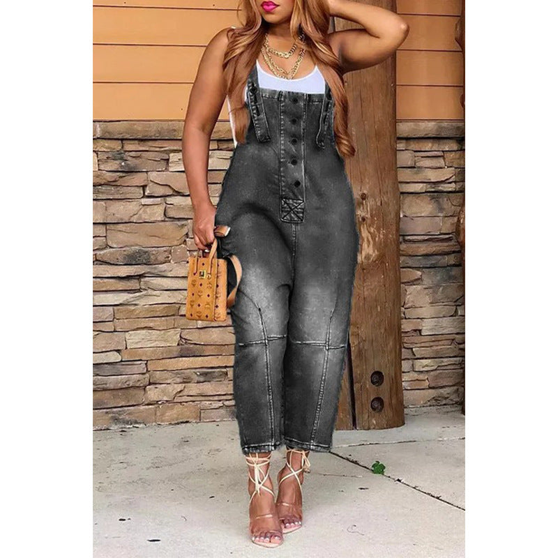 Women's Suspender Denim Overalls