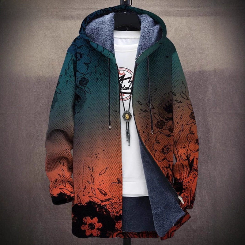 Mens Reversible Fleece Lined Hooded Jacket