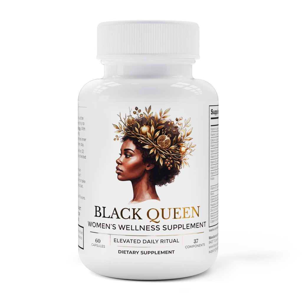 Black Queen Women's Wellness Formula with 37 Active Ingredients   Daily Multivitamin for Women Hormone Balance Energy Vitamins for Women Biotin Supplement for Hair Skin and Nails Vitamins
