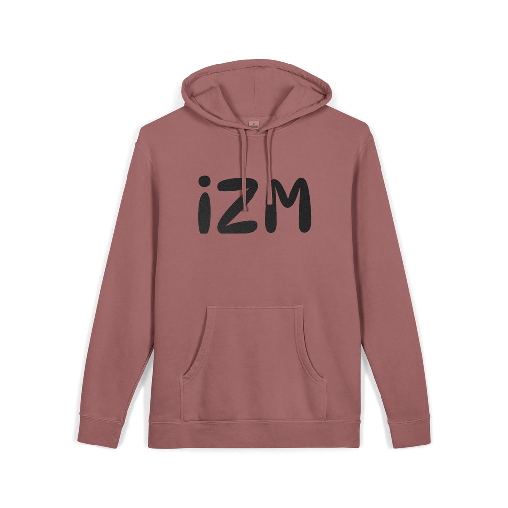 IZM Logo Hoodie — Pigment-Dyed Green Pullover