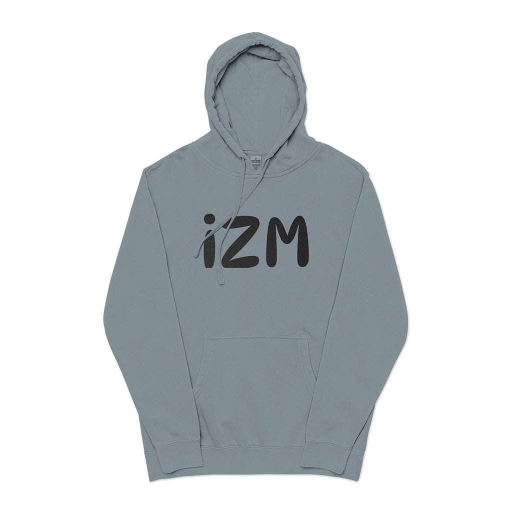 IZM Logo Hoodie — Pigment-Dyed Green Pullover
