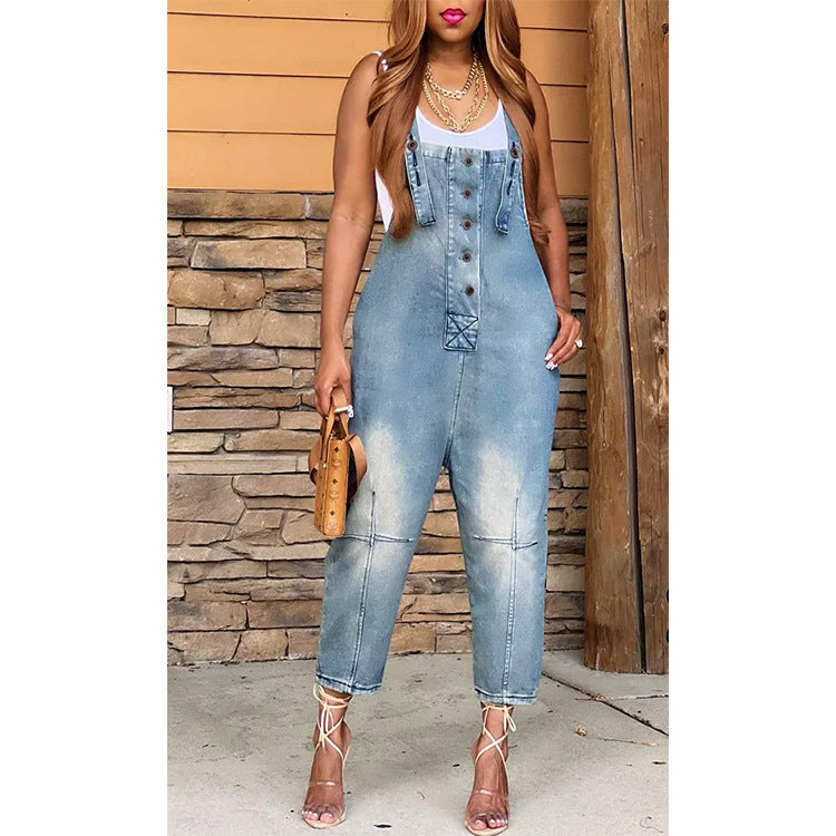 Women's Suspender Denim Overalls
