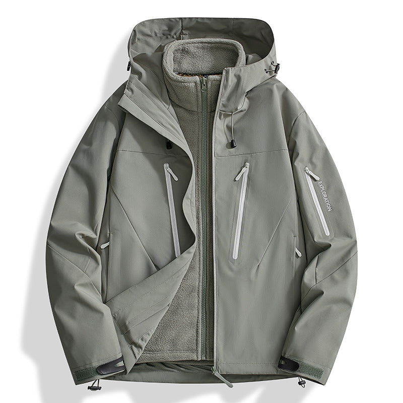 Color-Blocked Hard-Shell Outdoor Jackets