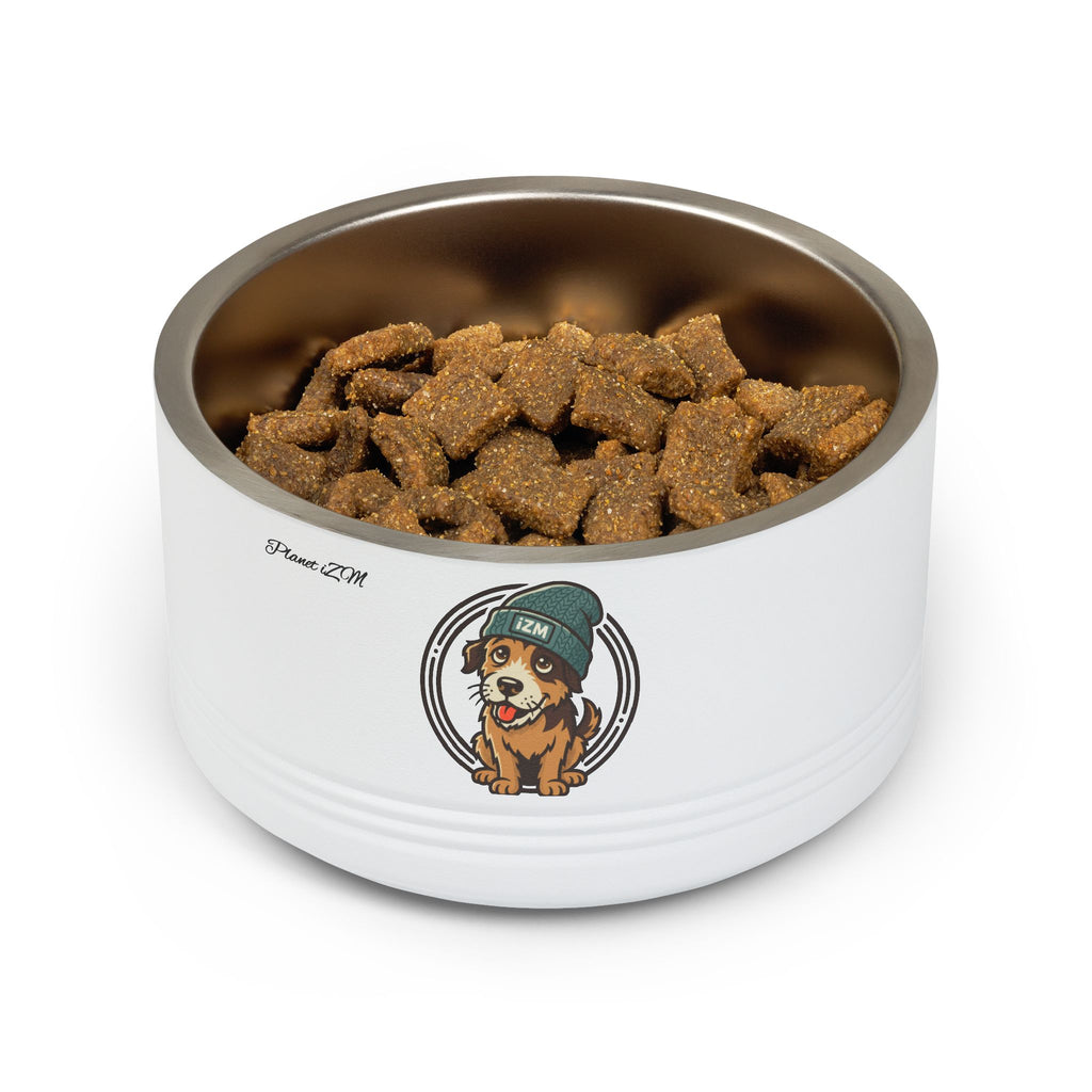 Cute Dog Beanie Pet Bowl — 18oz Stainless Steel Dog Food & Water Bowl
