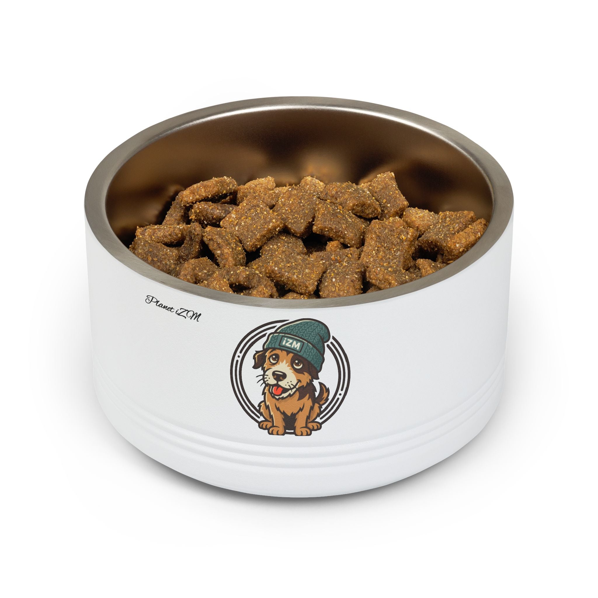 Cute Dog Beanie Pet Bowl — 18oz Stainless Steel Dog Food & Water Bowl