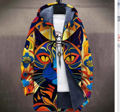 Mens Reversible Fleece Lined Hooded Jacket