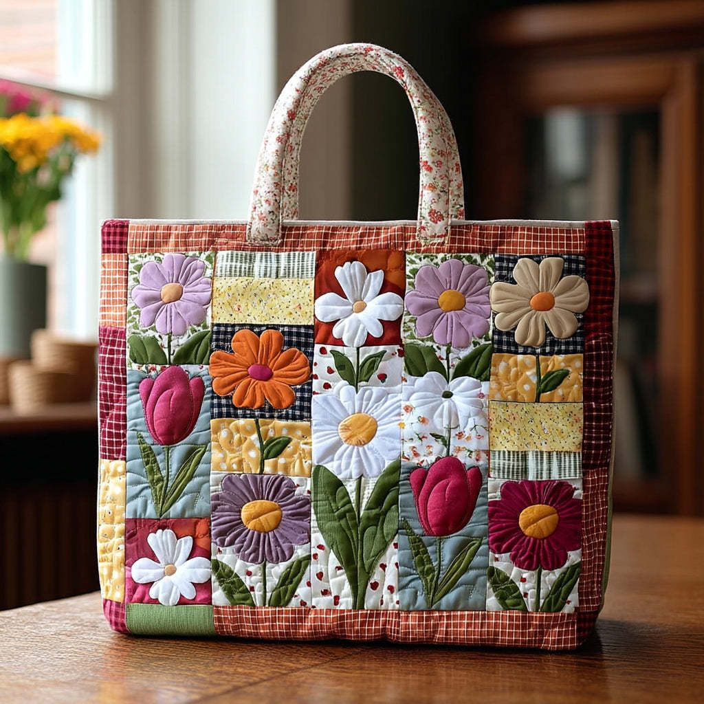 Digital Print Floral Canvas Tote Bag