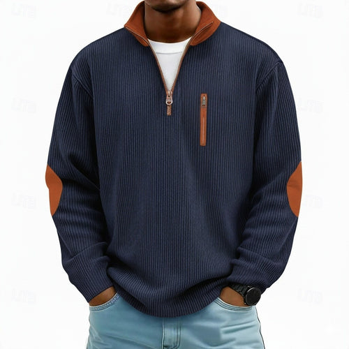 Autumn Half-Zip Men's Long-Sleeve Sweatshirt
