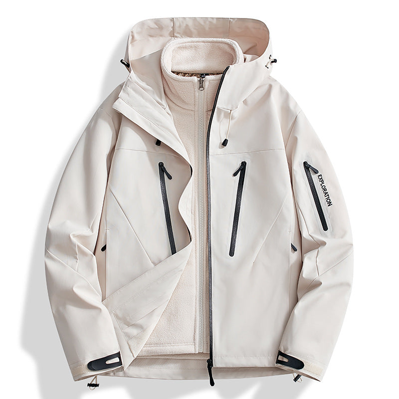 Color-Blocked Hard-Shell Outdoor Jackets