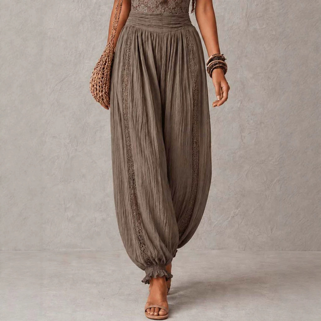Womens Lace Suspender Harem Jumpsuit