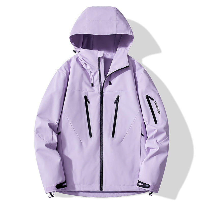 Color-Blocked Hard-Shell Outdoor Jackets
